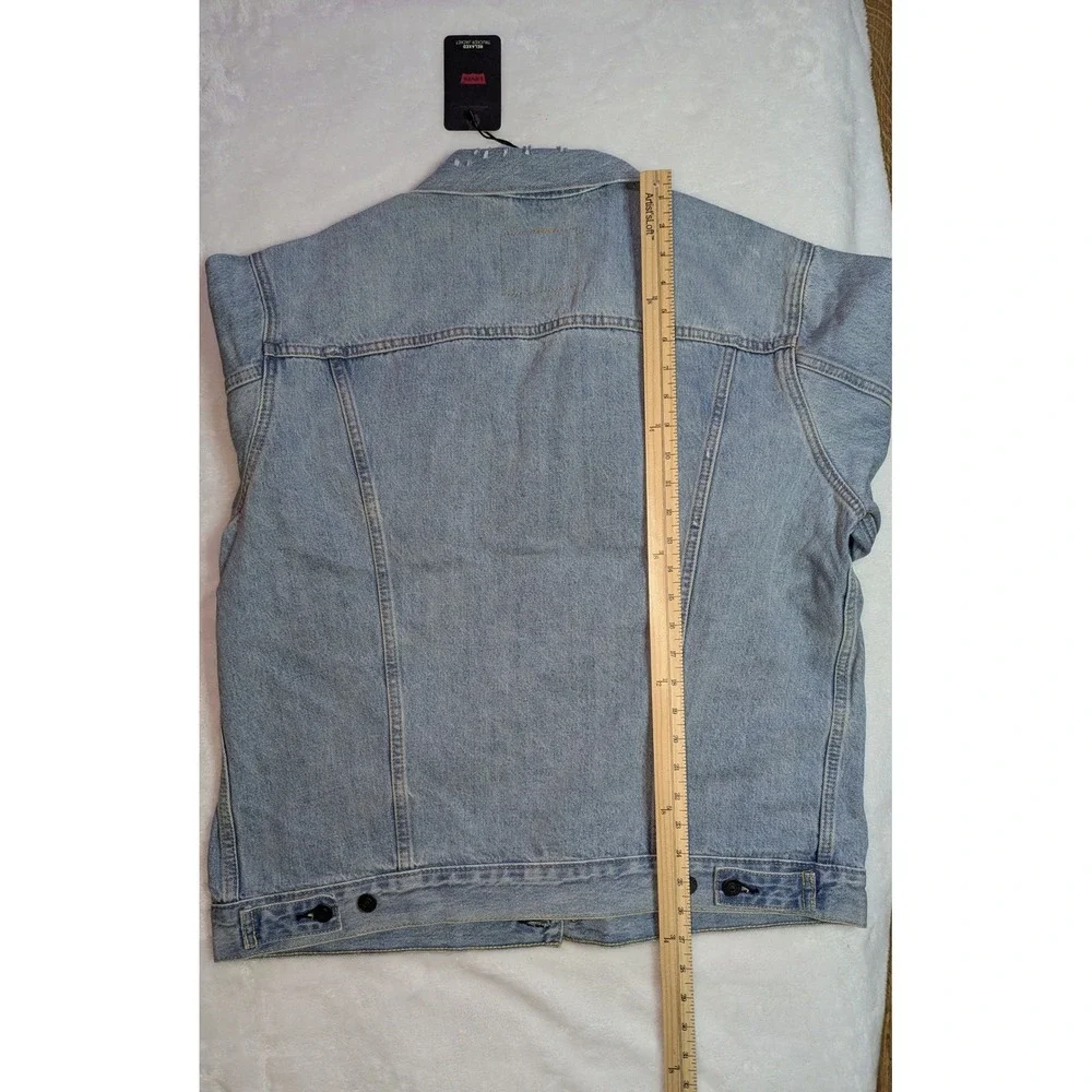 Levis Premium Relaxed Trucker Jacket Light Wash Denim Mens‎ Large A57820002 NEW